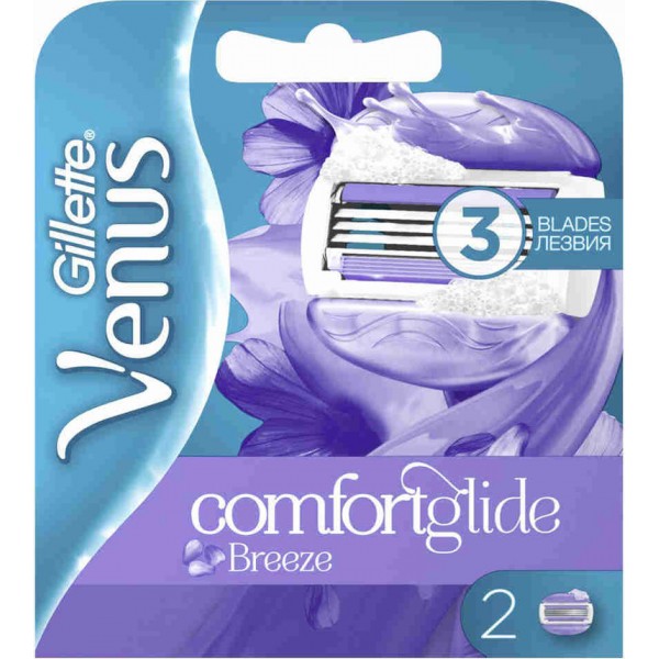 Сменные кассеты для бритвы Gillette Venus ComfortGlide Breeze, 2 шт