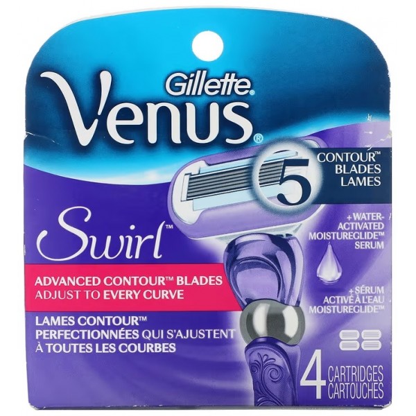 Сменные кассеты для бритвы Gillette Venus Swirl, 4 шт