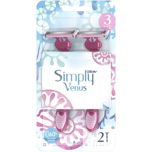 Станок для бритья одноразовый женский Gillette Simply Venus 3 Basic, 2 шт