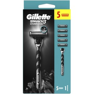 Бритвенный станок Gillette Mach3 Charcoal с 5 сменными кассетами