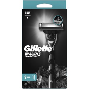 Бритвенный станок Gillette Mach3 Charcoal с 2 сменными кассетами