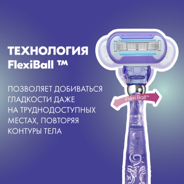 Подарочный набор Gillette Venus Swirl с 1 сменной кассетой и косметичкой Venus