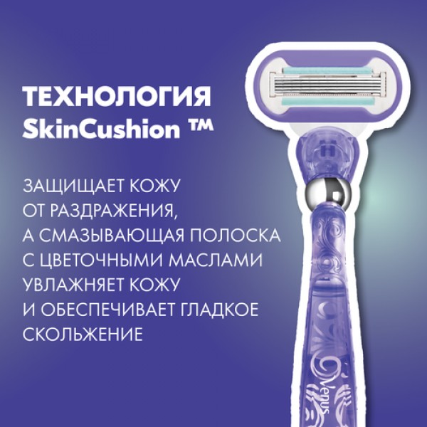 Подарочный набор Gillette Venus Swirl с 1 сменной кассетой и косметичкой Venus