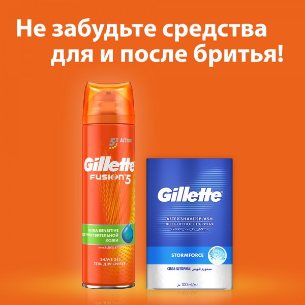 Сменные кассеты для бритья Gillette Fusion5, 2 шт