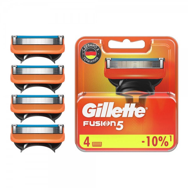 Сменные кассеты для бритья Gillette Fusion5, 4 шт