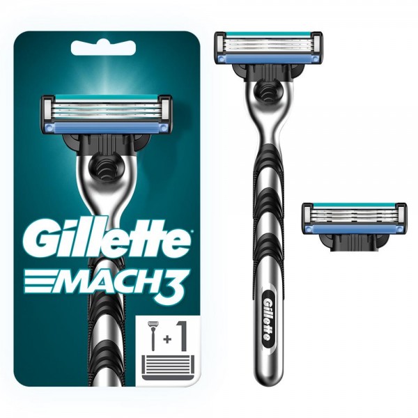 Бритвенный станок GIllette Mach3 с 2 сменными кассетами