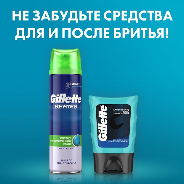 Бритвенный станок Gillette Mach3 с 5 сменными кассетами