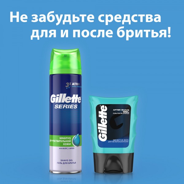 Сменные кассеты для бритья Gillette Mach3 Turbo 3D, 4 шт