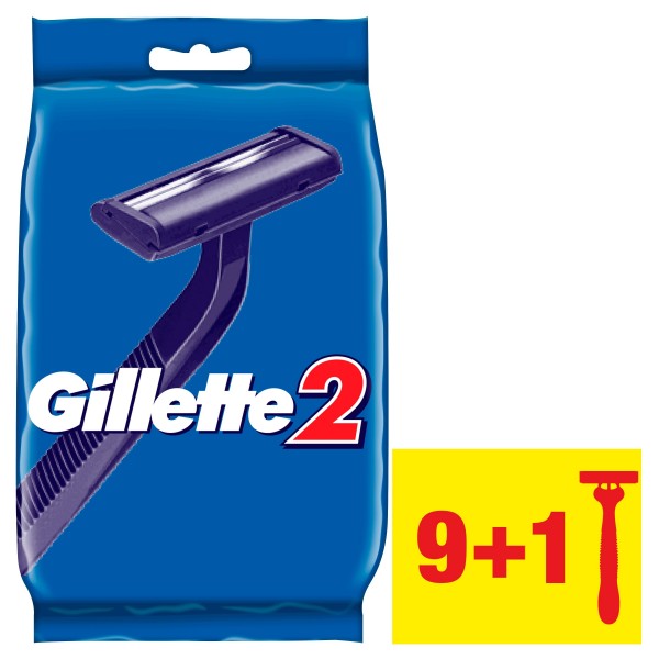 Одноразовый бритвенный станок Gillette2, 10 шт