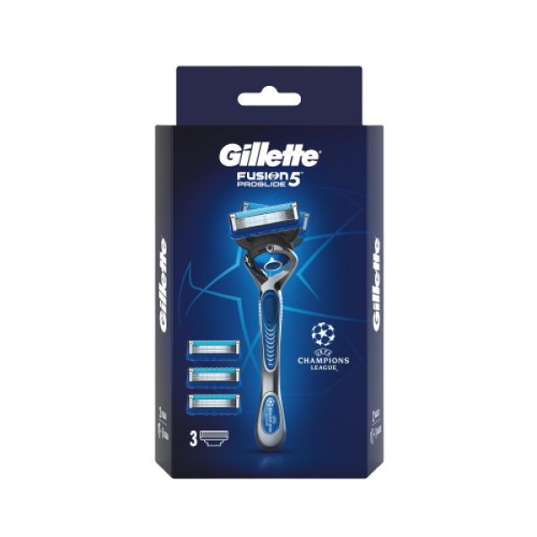 Бритвенный станок Fusion5 ProGlide с 3 сменными кассетами