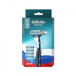 Бритвенный станок Gillette Mach3 с 5 сменными кассетами