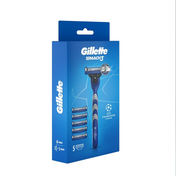 Бритвенный станок Gillette Mach3 с 5 сменными кассетами